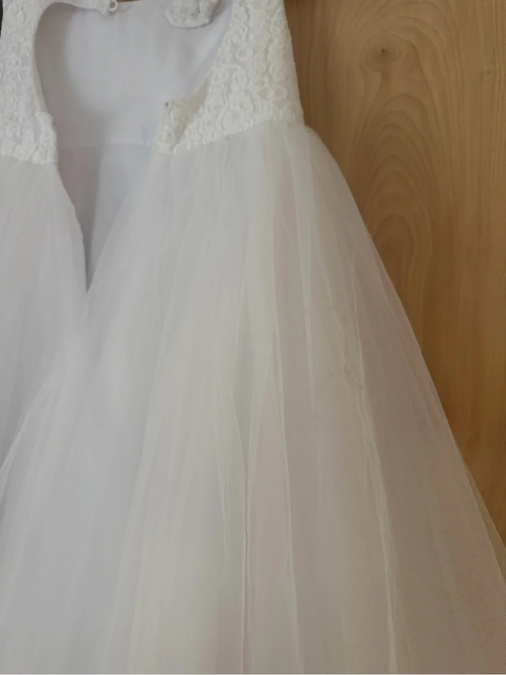 David’s Bridal Ball Gown Flower Girl Dress with Heart Cutout STYLE# RK1368